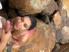 Mandy Lia pelada fazendo sexo na praia